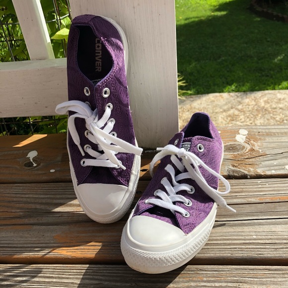 purple lace converse